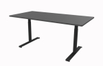 Hævesænkebord 160x80 cm antracit decor laminat rektangulær sort stel