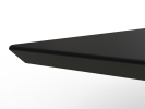 Hævesænkebord 180x80 cm sort linoleum MDF rektangulær sort stel