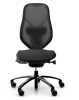 RH Kontorstol Mereo 220 med netryg Stof: Select sort 60999, Gas B Sort Fodkryds, Bl&oslash;de hjul