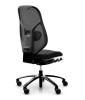 RH Kontorstol Mereo 220 med netryg Stof: Select sort 60999, Gas B Sort Fodkryds, Bl&oslash;de hjul