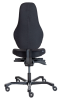 Delta Office 9 kontorstol Sort med vægtjusterbar synkronvip, særskilt sædevip sædedybde Fighter 60999, Bløde hjul