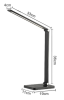 PLATINET Skrivebordslampe 10W alu tr&aring;dl&oslash;s opladning, sort