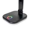 PLATINET Skrivebordslampe LED RGB tr&aring;dl&oslash;s opladning, sort