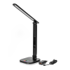 PLATINET Skrivebordslampe LED RGB tr&aring;dl&oslash;s opladning, sort