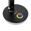 PLATINET Skrivebordslampe RGB 12W med opladningsport, sort