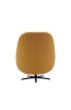 Softline loungestol Rufle Swivel h&oslash;j Stof: Vision black/grey. Crom stel