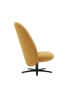 Softline loungestol Rufle Swivel h&oslash;j Stof: Vision black/grey. Crom stel