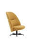 Softline loungestol Rufle Swivel h&oslash;j Stof: Vision black/grey. Crom stel
