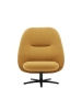 Softline loungestol Rufle Swivel h&oslash;j Stof: Vision black/grey. Crom stel