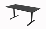 Hævesænkebord 140x80 cm sort decor rektangulær sort stel