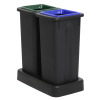 Affaldsspand Twin blå 20 liter til sortering