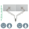 Leitz Ergo pladsbesparende dual monitor arm. Til 2 sk&aelig;rme
