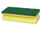Skuresvamp m/ håndtag gul/grøn 7x14 cm. pk. a 10 stk. 