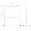 Whiteboard Mobil Naga dobbeltsidet 150 × 100 cm