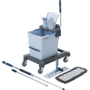 Vileda moppes&aelig;t Ultra Speed Pro. Vogn m/hjul, fremf&oslash;rer 25 L. spand, 1 microklud