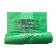 Spandepose Catersource 40 ltr 600x600mm 15 my m/fals komp MDPE 100% genbrug Grøn 15 rl. a´ 50 poser