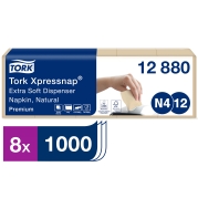 Serviet Tork Xpressnap natural 21,6x16,5cm N4 8000stk/pak 