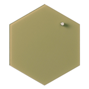 Glass board 21 cm Hexagon. Herb green
