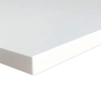 Conset bordplade 180x80cm hvid melamin med 1 stk. kabelgennemføring