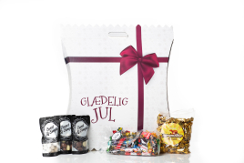 Julegave med chokolade samt karamel