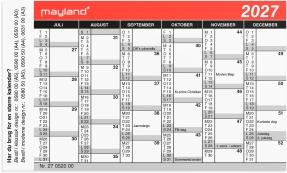 Mini kalender 2027 - 27052000