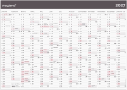 K&aelig;mpekalender Moderne 1x13 mdr. papir r&oslash;r 2027 - 27064300