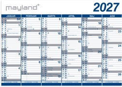 K&aelig;mpekalender 2x6 mdr. PP-plast r&oslash;r 2027 - 27065400