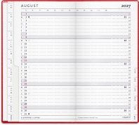 Index Planner m&aring;nedskalender r&oslash;d vinyl 2027 - 27090010