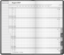 Basic m&aring;nedskalender sort PP-plast 2027 - 27090100