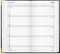 Index Planner m&aring;nedskalender sort skind 2027 - 27092100