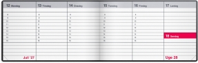 Mini bordkalender sort vinyl 2027 - 27132000