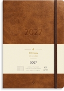 A5 Forma Deluxe ugekalender tv&aelig;rf. brun kunstskind 2027 - 27200630