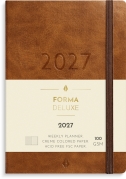 A6 Forma Deluxe ugekalender tv&aelig;rf. brun kunstskind 2027 - 27201410