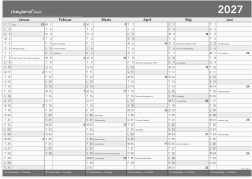 Basic kontorkalender m/whiteboard-funktion A2 2027 - 27268800
