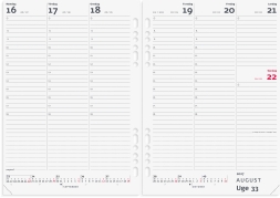 System A5 ugekalender h&oslash;jformat REFILL 2027 - 27295000