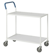 Bordvogn med 2 hylder hvid B85xD43,5xH95 cm 