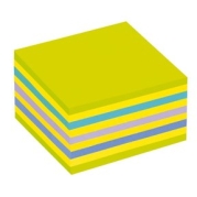 Blok Post-it Notes 2028NB 76x76 mm kubusblok neonbl&aring;/gr&oslash;n 
