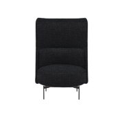 Softline loungestol Joe h&oslash;j. Stof: Vision black/grey