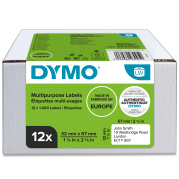 DYMO uni.-etiket aft. 57x32 mm 12 rl/1000 stk 2093095