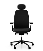 Profim Kontorstol Pace 101SFL Max med nakkest&oslash;tte 
Stof: Select sort 60999, Gas B sort
Fodkryds, Bl&oslash;de hjul