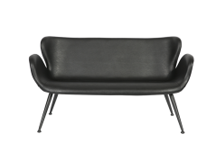 Loungesofa Delta sort 2 personer