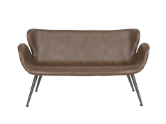 Loungesofa Delta brun 2 personer