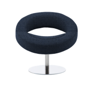 Softline loungestol Hallo Stof: Vision blue. Crom stel