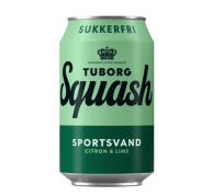 Tuborg Squash sportsvand sodavand Sukkerfri 24 stk x 33 cl. inkl. A-pant