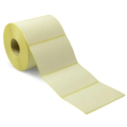 Etiket TT hvid PP 100x50 mm - Permanent lim. Uden farveb&aring;nd. 1000 stk. Kerne &Oslash;40mm
