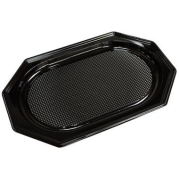 Cateringfad A-PET sort mellem 450&times;300&times;25mm oval 10x10stk/kar