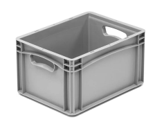 Plastkasse EURO 400x300x200 mm 20,8 liter gr&aring;