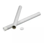 Papr&oslash;r hvid &Oslash;70x1600x2mm incl hvid plast l&aring;g