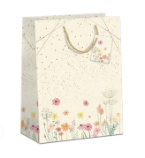 Gavepose str. L blomster M&aring;l 26x32x12cm
