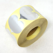 Gavem&aelig;rke hjerter 40x48mm s&oslash;lv 1000 stk